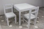 DREWEX Dřevěný stůl a dvě židličky