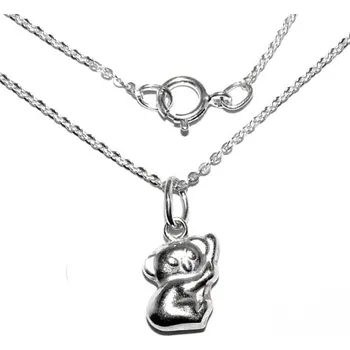 Přívěsek Stříbrný přívěsek medvídek koala na řetízku - P768/brill (Sada přívěsek koala na řetízku)