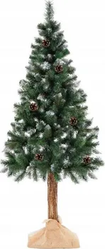 Vánoční stromek Springos Borovice diamantová na kmínku zelená/bílá