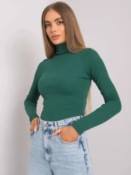 Dámský svetr Fashionhunters Knitwear zelený S