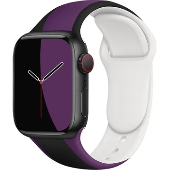 Řemínek na hodinky AW Proužek - řemínek na Apple Watch - Černo-fialový (výprodej) Šířka uchycení řemínku: 44/45/46/49mm, Barva: Černo-fialový IR-AWDBS14