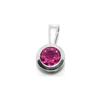 Přívěsek Stříbrný přívěsek rubín - VP137 (Stříbrný přívěsek s rubínem)