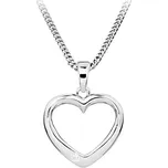 JVD Stříbrný přívěšek 925/1000 srdce/srdíčko s diamantem SVLP0918XH8BI00