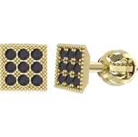 Couple, Moderní náušnice Romi II, žluté zlato s černými zirkony, 585-66-3-0302.0Z00.0.00.009.05