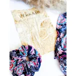 Scrunchie VSB barevná gumička do vlasů se vzorem mandaly