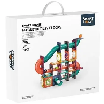 Kuličková dráha MaDe Magnetická kuličková dráha 78 ks