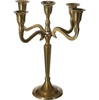 Svícen Atmosphera Kovový čtyřramenný svícen 22 cm zlatý