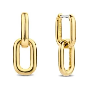 Náušnice Zlacené kruhové náušnice TI SENTO 7831SY