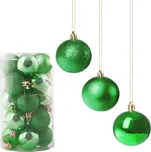 Springos Vánoční baňky 4 cm mix zelené 20 ks