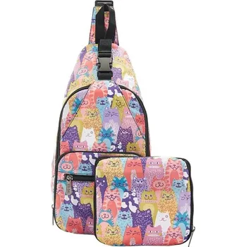 Batoh přes rameno kočky, barevný - 150*180*25 mm