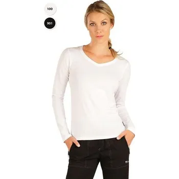 Dámské tričko Dámské bavlněné triko LITEX s dlouhým rukávem Černá XL