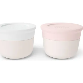 Dóza na potraviny Dózy na Dochucovadla Monbento Temple S - Natural White / Pink