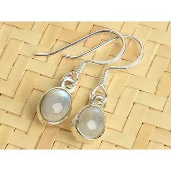 Náušnice Náušnice měsíční kámen menší oválky (Ag 925/1000)