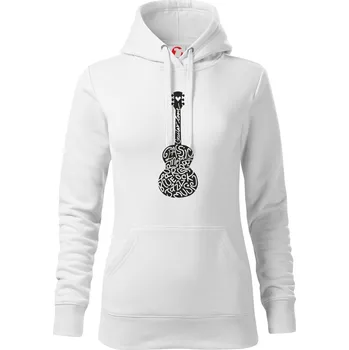 Dámská mikina Kytara - názvy hudebních stylů - Mikina dámská Cape s kapucí - 2XL ( Bílá )