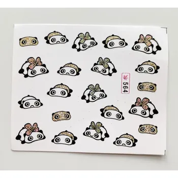 Vodolepky na zdobení nehtů - Pandy s mašlí SY-564