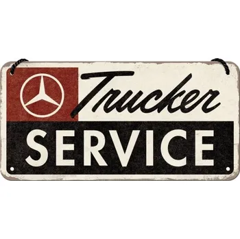 Plechová cedule Nostalgic Art Plechová Cedule Mercedes Benz Trucker Service