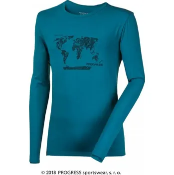 Triko dlouhé pánské Progress VANDAL "SVĚT", petrolejové Velikost: XL