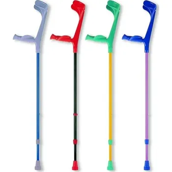 DMA Francouzská berle anatomická 222 KL-ASC, Barva opěrky žlutá, Barva trubky černá, Držadlo pro levou ruku