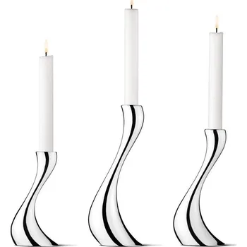 Luxusní sada svícnů Cobra, 3 ks - Georg Jensen z ušlechtilé oceli