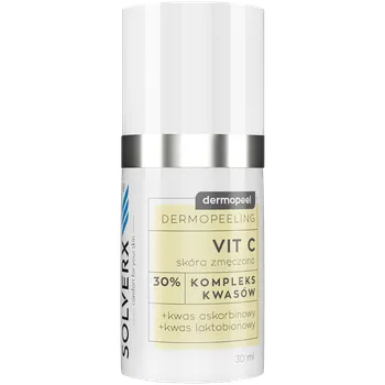 Pleťový peeling Solverx Dermopeel peeling 30% kyselina askorbová & kyselina laktobionová, 30 ml