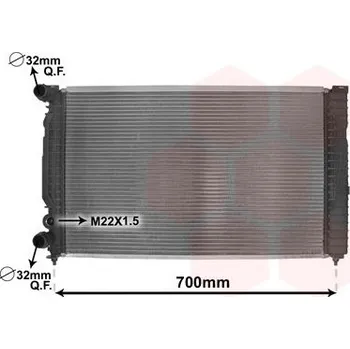 Chladič motoru Chladič, chlazení motoru VAN WEZEL 03002189