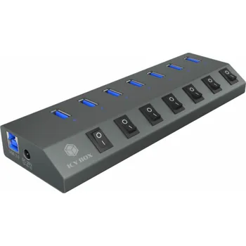 USB hub RaidSonic IB-HUB1701-C3 7 port USB 3.0 Type-A hub 60838