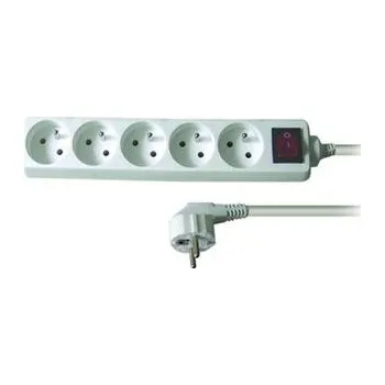 Prodlužovací kabel Kabel 250V/10A prodlužovací přívod 7m, 5 zásuvek, s vypínačem - pp5k-07