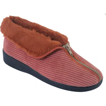 Dámská zdravotní obuv Teplé bačkory důchodky ADANEX 27832 skořicové se zipem velikost: 38