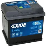 EXIDE Excell 12V 50Ah 450A, EB500 autobaterie