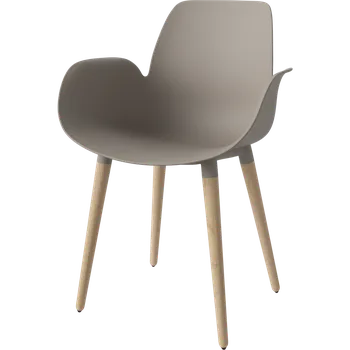 Jídelní židle Seed, Provedení Dub bělený, mocca skořepina