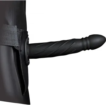 Připínací penis Ouch! Twisted Hollow Strap-on 8" 20cm Black