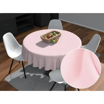 ubrus Dekorační kulatý ubrus Rongo RG-062 Cukrově růžový Ø 100 cm