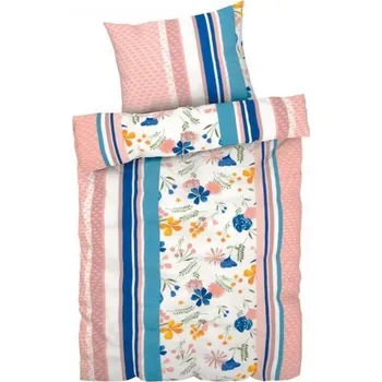Povlečení KSTL 2-dílné bavlněné povlečení BIO, 140 x 200 cm, 70 x 90 cm ( pruhy )