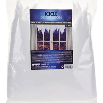 Vánoční dekorace Girlanda - sněhové rampouchy 98x30 cm, 1ks