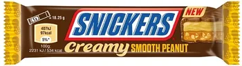 Čokoládová tyčinka Snickers Creamy 36,5 g Smooth Peanut Butter