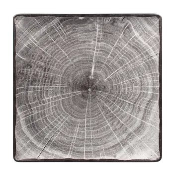 Talíř RAK Porcelain RAK Woodart talíř čtvercový 30 × 30 cm – šedá | RAK-WDEDSQ30BG