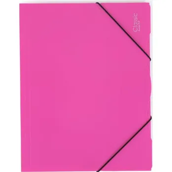 Archivační box Desky A4, 3 klopy, s gumičkou, růžová