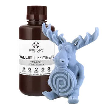 Příslušenství k 3D tiskárně PrimaCreator Value Flex UV Resin - 500 ml - Light Grey