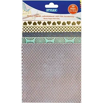 Dekorativní samolepicí papír Stylex 15x15cm/10 listů /43005/