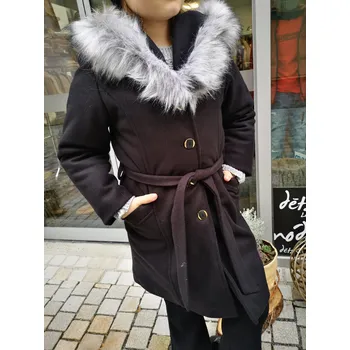 Dámský kabát Gamex Dívčí luxusní kabát 22206 barva: černá, Rozměr: 146