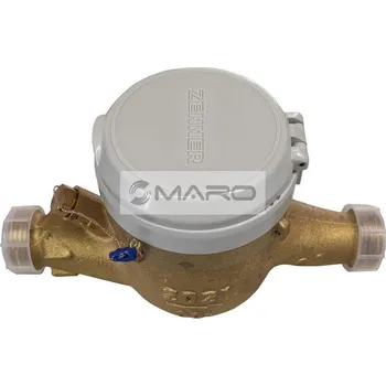 Instalatérský materiál Zenner Vodoměr domovní mokroběžný MNK-N DN 20, 3/4" (připojení 1"), rozteč 190 mm, Q3 4 m³/h, na studenou vodu, puls 10L, 140161
