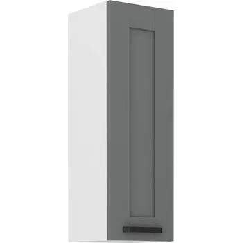 Kuchyňská skříňka Horní skříňka LUNNA TMAVĚ ŠEDÁ / BÍLÁ 30 G-90 1F