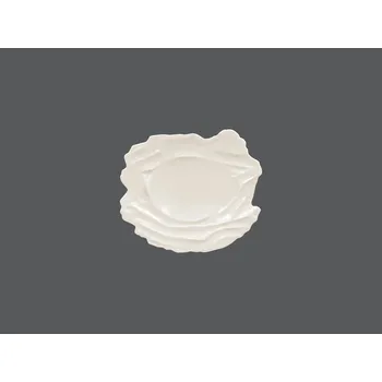 Talíř RAK Porcelain RAK Talíř reliéfní mělký 20 × 27 cm – bílá | RAK-STEP20