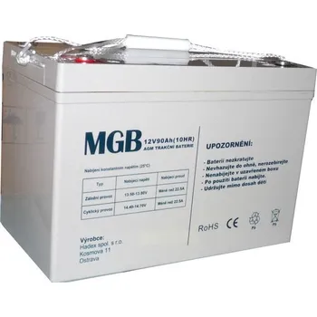 Autobaterie Pb akumulátor MGB VRLA AGM 12V/90Ah polotrakční