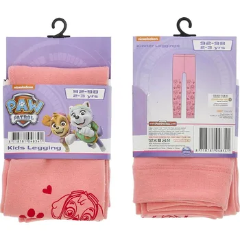 Dívčí legíny FOOT Dívčí legíny Paw Patrol růžové – Skye & Everest Velikost: 92/98 (2-3 roky)