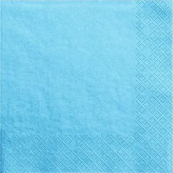 Papírový ubrousek Ubrousky Maki Unicolor L - světle modrá - 20 ks - 2801