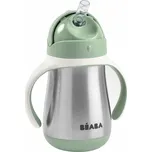 Beaba Hrnek termoizolační s brčkem nerez 250ml Sage Green