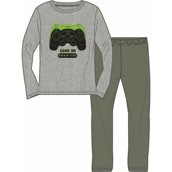 Chlapecké pyžamo FASHION UK Pyžamo GAME šedozelené, vel. 140