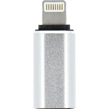 OEM Nabíjecí adaptér typu C pro iPhone Lightning 8-pin stříbrný
