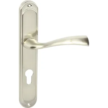 Dveřní kování WALTECO Klika WAVE WC 72mm, levá, nikl